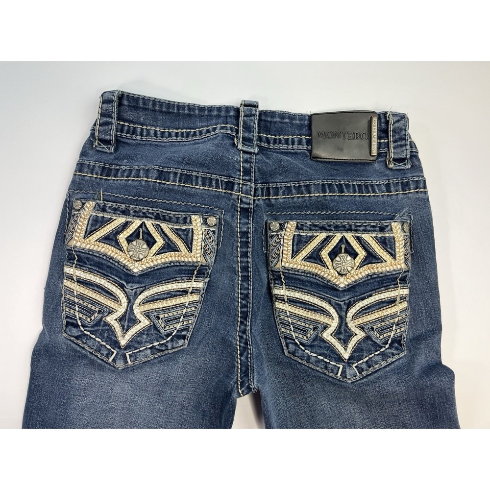 Montero Jeans Womens 28x30 Low Rise Straight Embroidered Western Y2K Rodeo